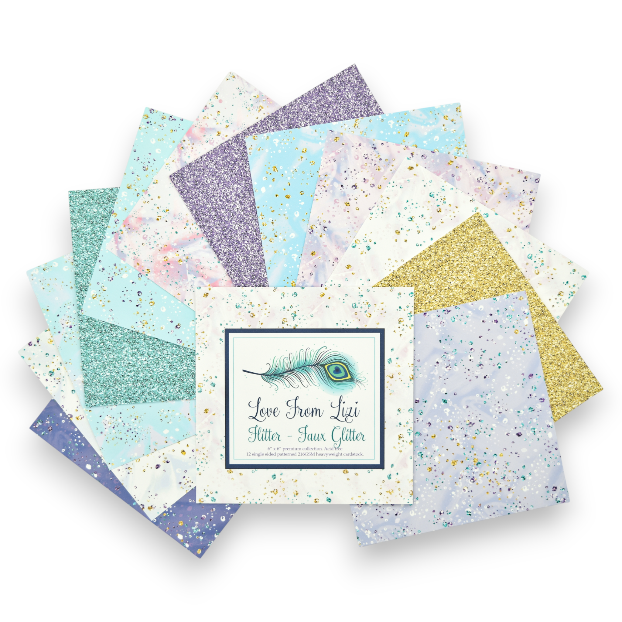 Flitter (Faux Glitter) - 6x6 Patterned Paper Pack